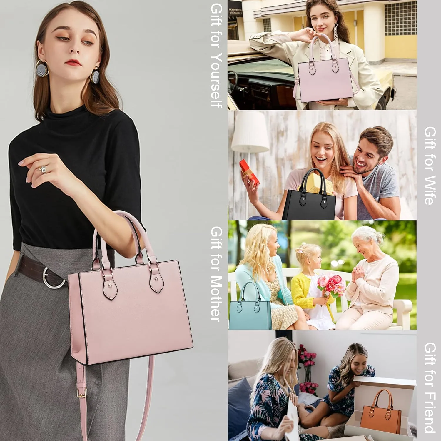 CHICAROUSAL Crossbody Purses and Handbags for Women PU Leather Tote Top Handle Satchel Shoulder Bags