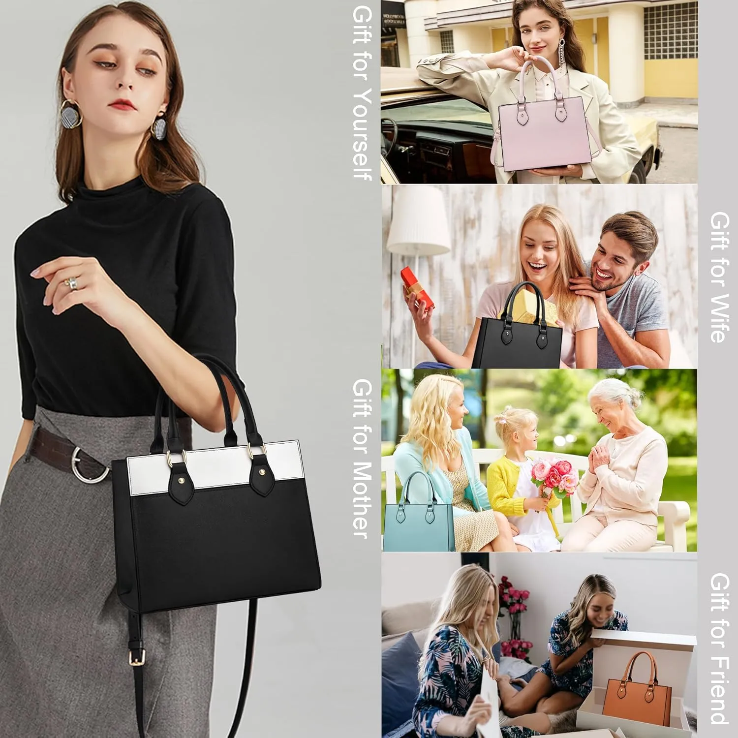 CHICAROUSAL Crossbody Purses and Handbags for Women PU Leather Tote Top Handle Satchel Shoulder Bags