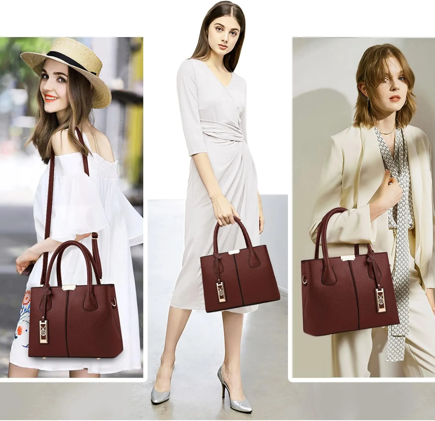 CHICAROUSAL Purses and Handbags for Women Leather Crossbody Bags Women's Tote Shoulder Bag