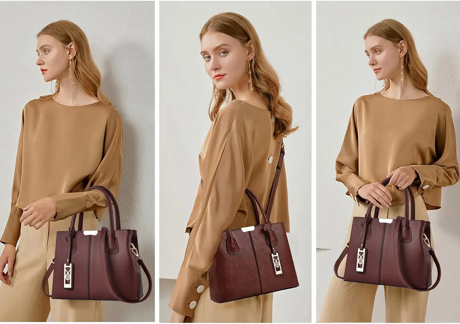 CHICAROUSAL Purses and Handbags for Women Leather Crossbody Bags Women's Tote Shoulder Bag