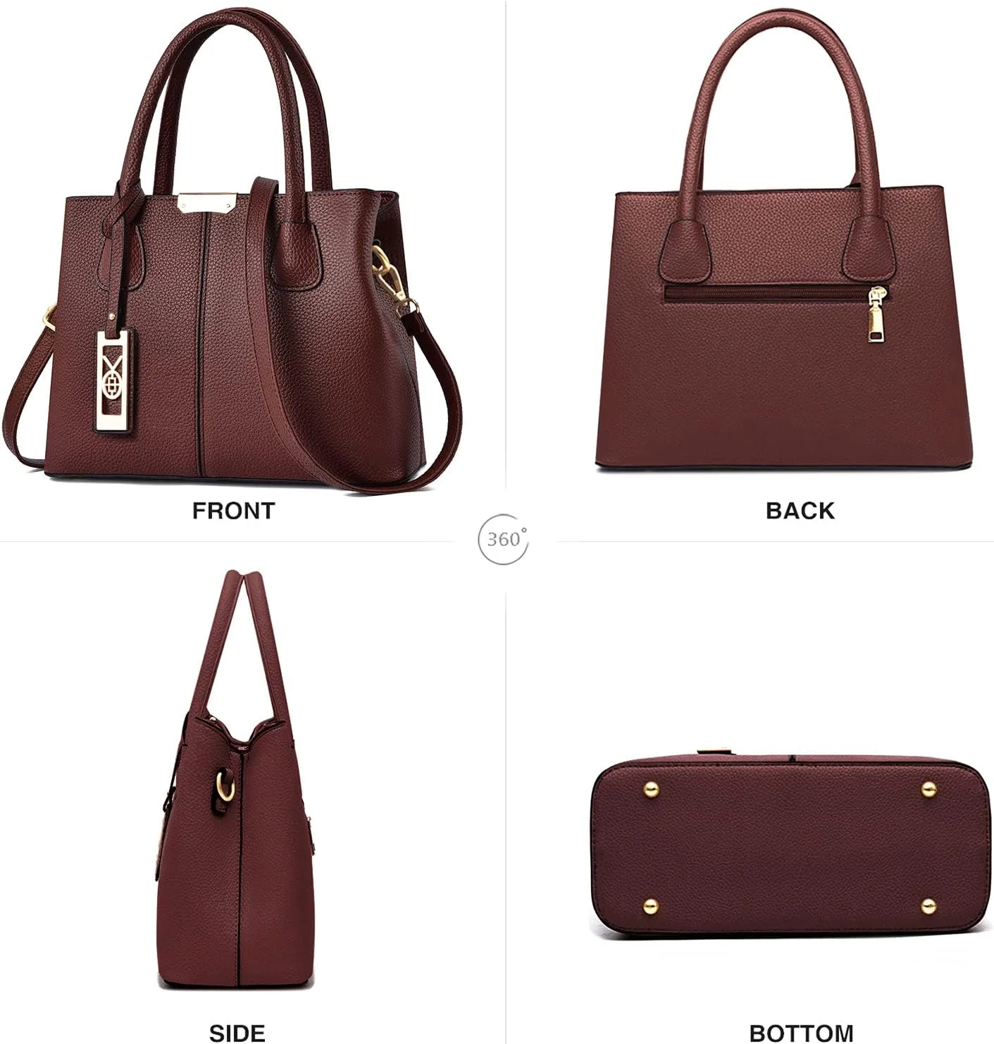 CHICAROUSAL Purses and Handbags for Women Leather Crossbody Bags Women's Tote Shoulder Bag