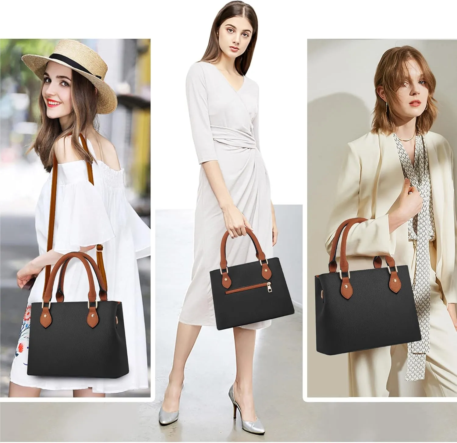 CHICAROUSAL Purses and Handbags for Women Leather Crossbody Bags Women's Tote Shoulder Bag