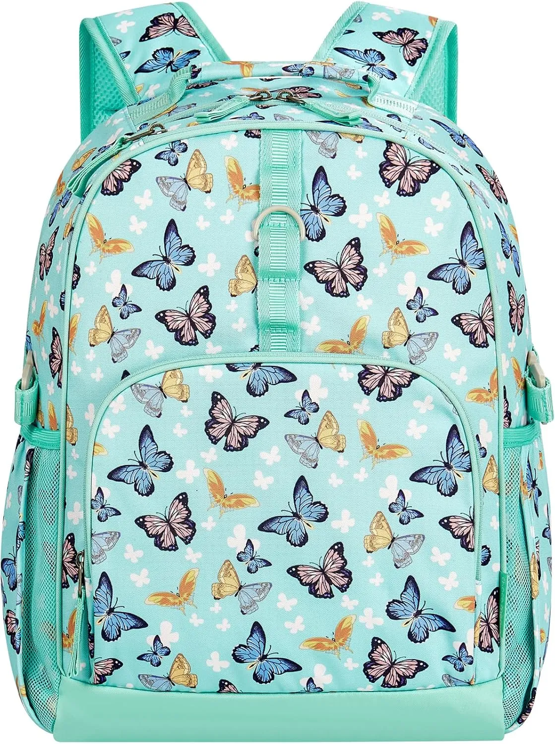 Choco Mocha Butterfly Backpack for Girls, Kids School Backpacks Girls Backpacks Ages 6-8, Kindergarten Bookbag Girl Elementary School Bag 17 Inch, Green