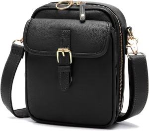 ChuLian Vintage Crossbody Bag For Women Men Small Messenger Bag Crossbody Handbags Large Shoulder Bags With 10 Card Slots