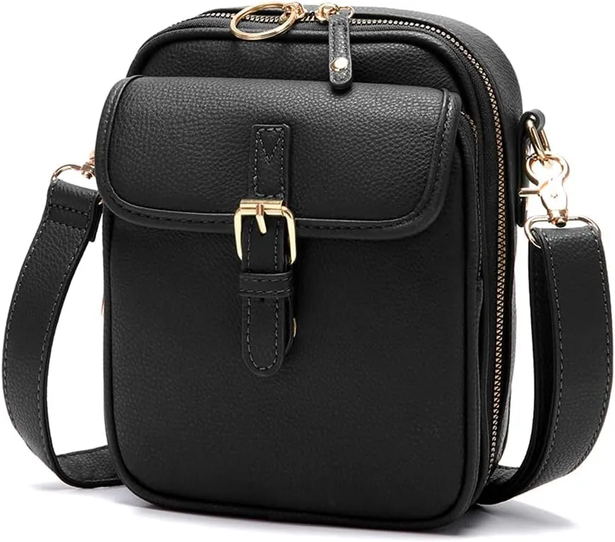 ChuLian Vintage Crossbody Bag For Women Men Small Messenger Bag Crossbody Handbags Large Shoulder Bags With 10 Card Slots