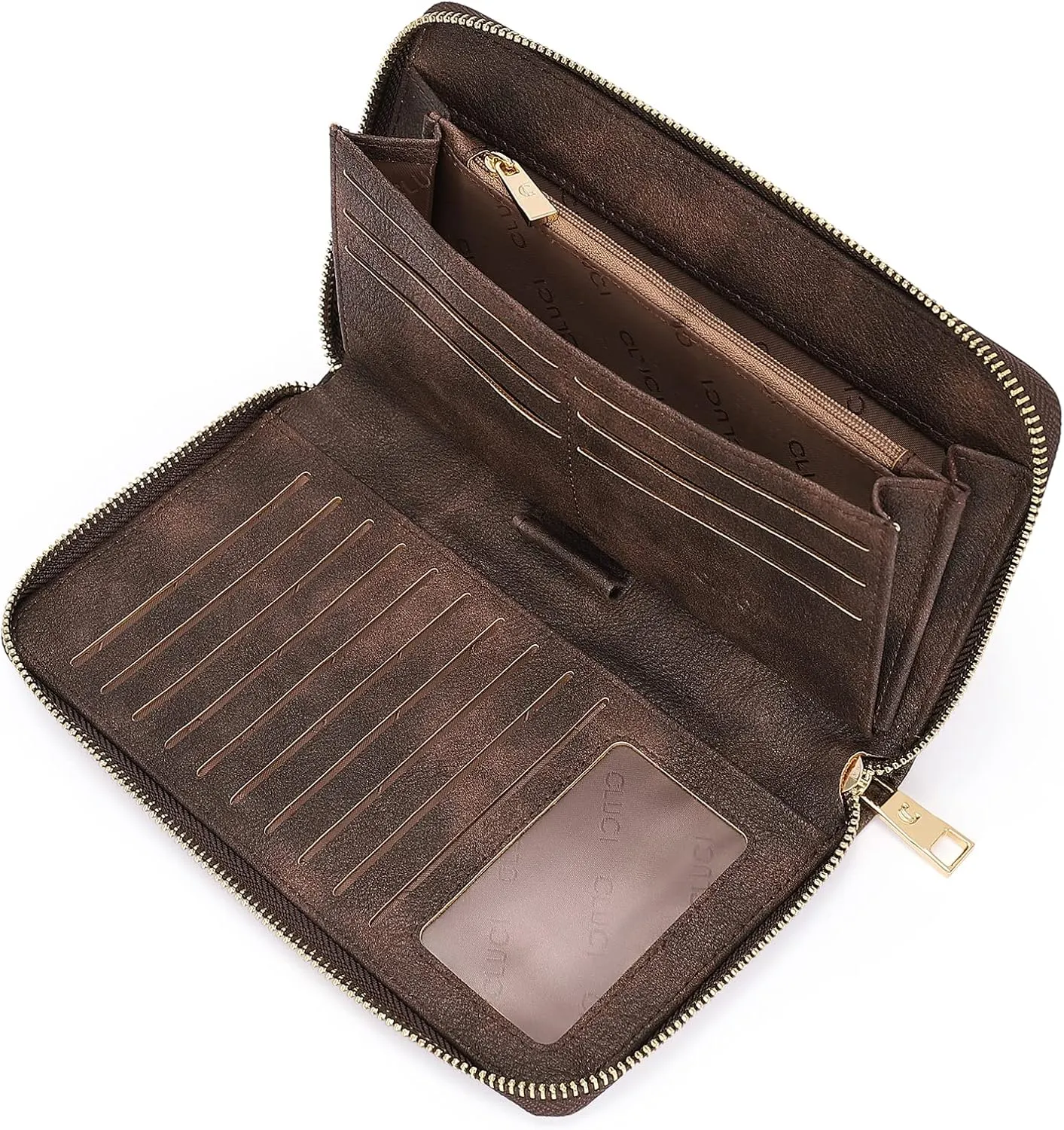 CLUCI Womens Wallet RFID Bifold Wristlet Large