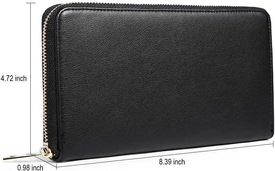 CLUCI Womens Wallet RFID Bifold Wristlet Large