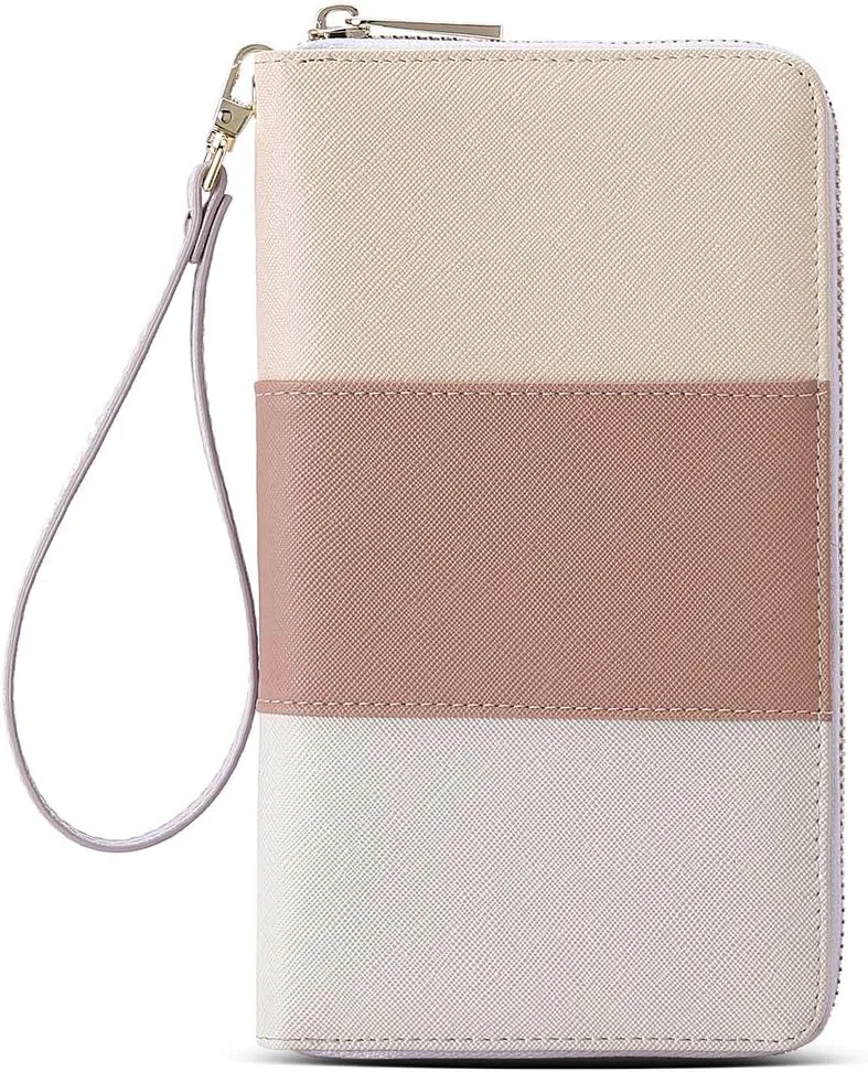 CLUCI Womens Wallet RFID Bifold Wristlet Large