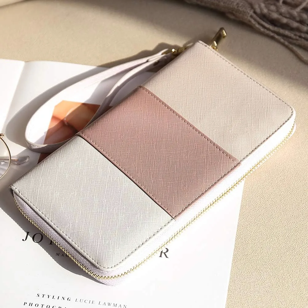 CLUCI Womens Wallet RFID Bifold Wristlet Large