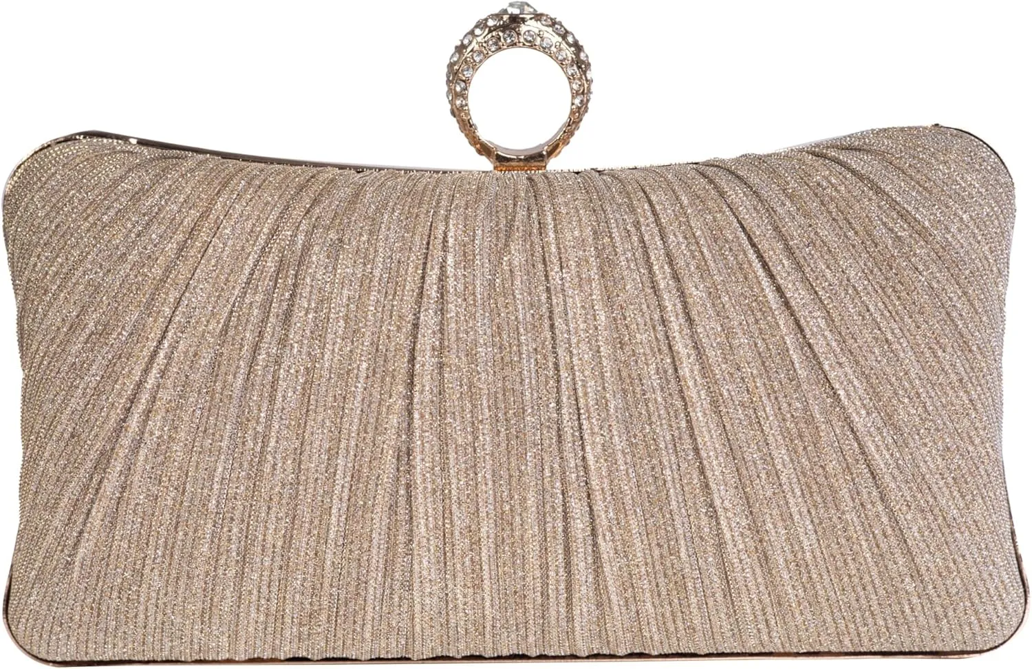 Clutch Purses for Women Glitter Crossbody Purse Pleated Evening Bag with Rhinestone Clutches for Party Wedding Prom