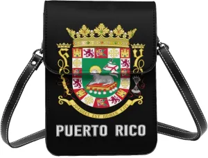 Coat of Arms of Sao Tome and Principe Emblem Small Crossbody Purse Cell Phone Bag for Women