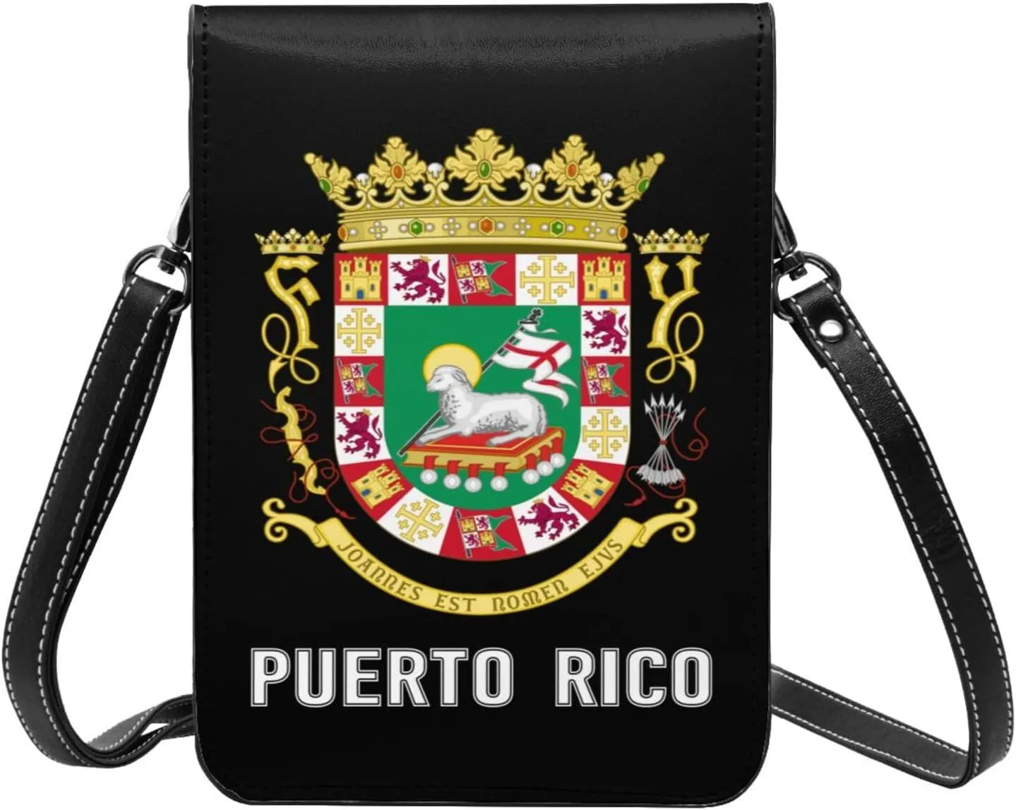 Coat of Arms of Sao Tome and Principe Emblem Small Crossbody Purse Cell Phone Bag for Women