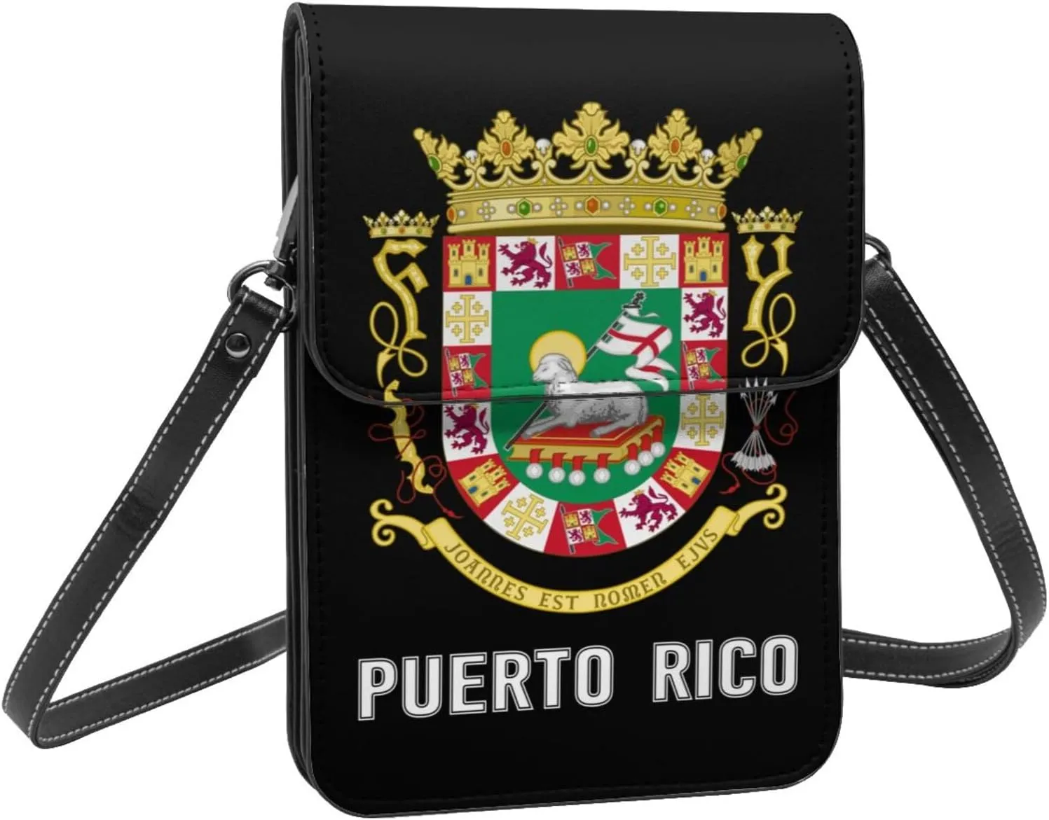 Coat of Arms of Sao Tome and Principe Emblem Small Crossbody Purse Cell Phone Bag for Women