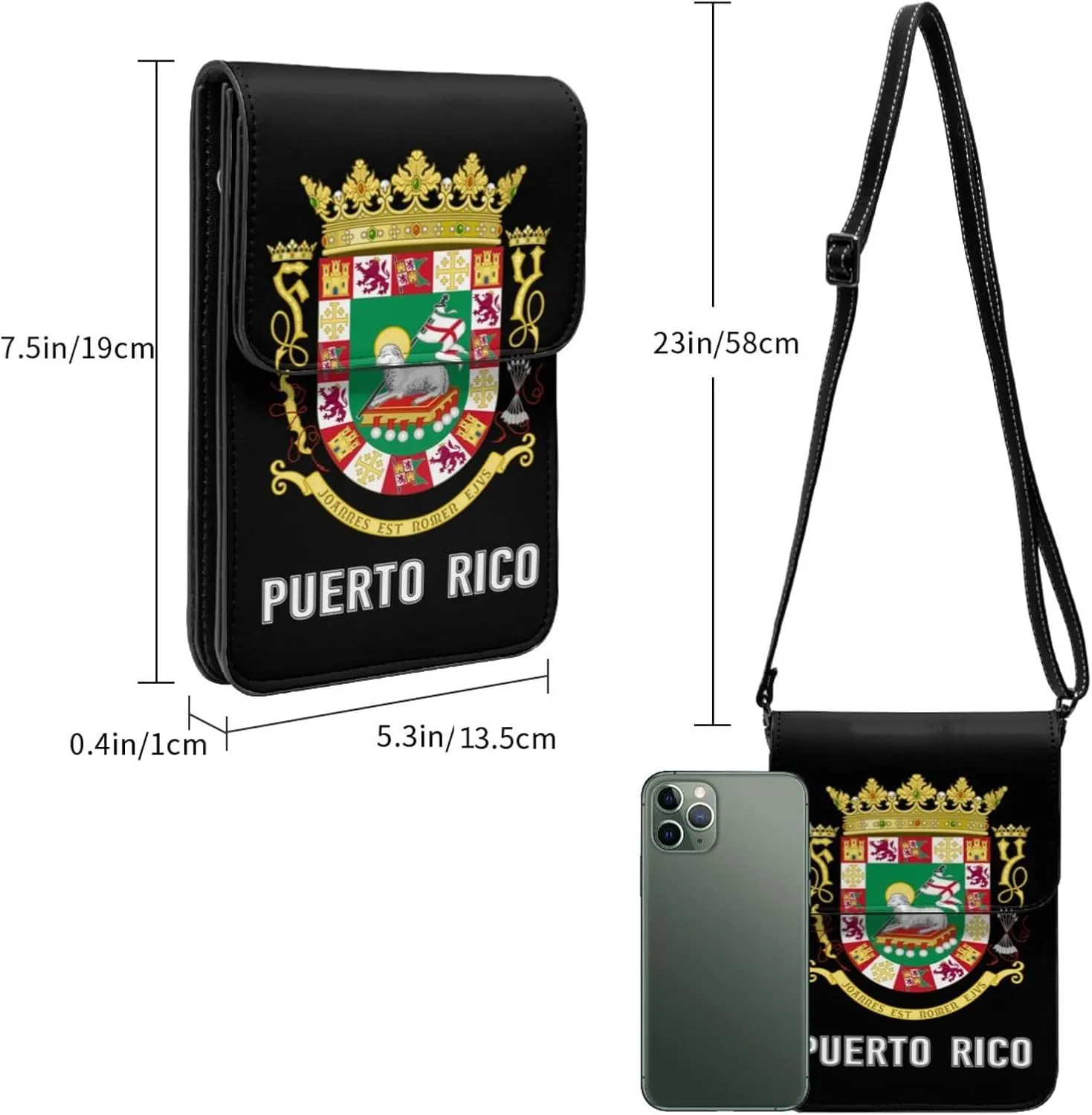 Coat of Arms of Sao Tome and Principe Emblem Small Crossbody Purse Cell Phone Bag for Women