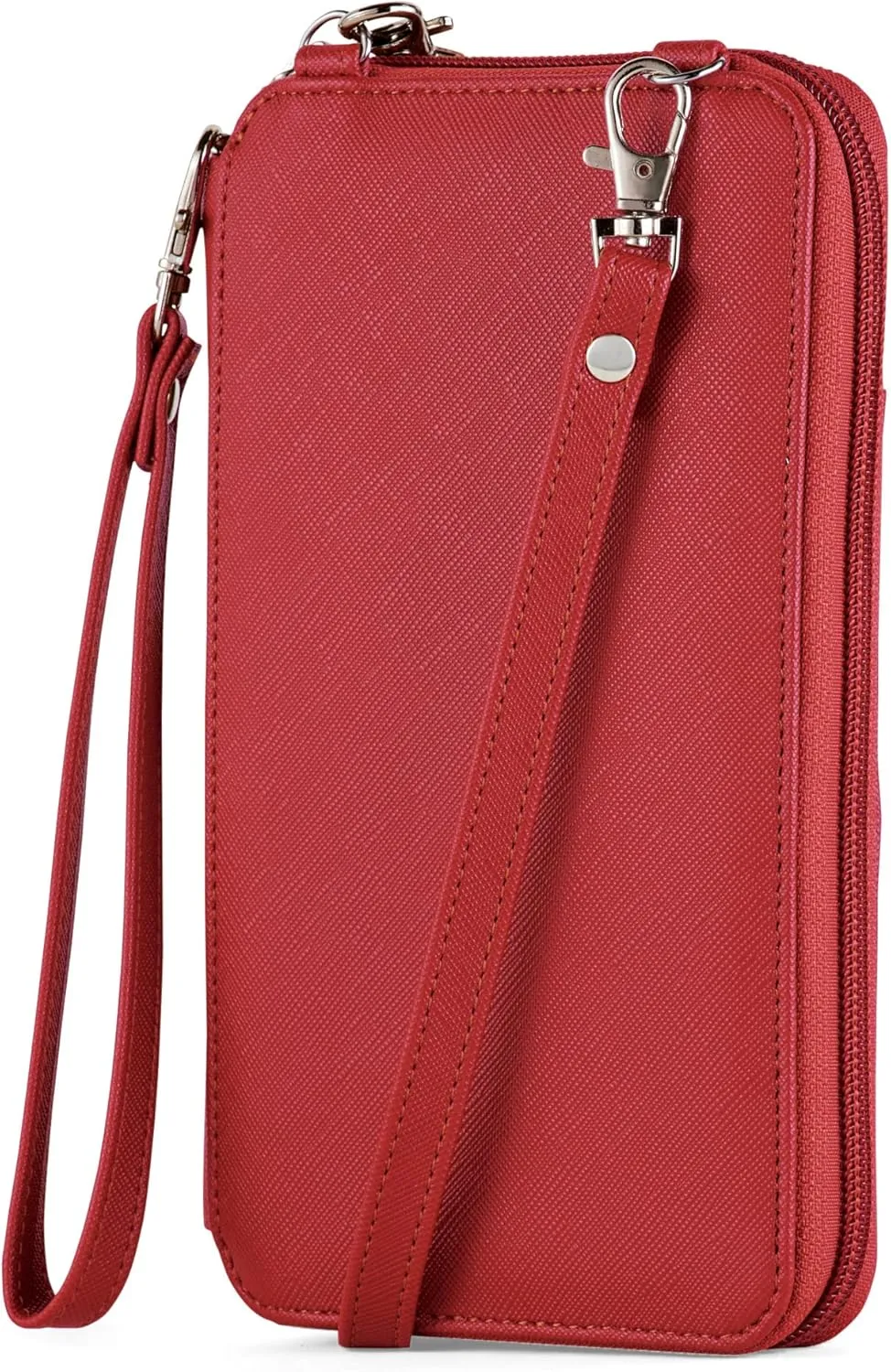 Collections Etc RFID Crossbody Cell Phone Wallet with Adjustable Strap