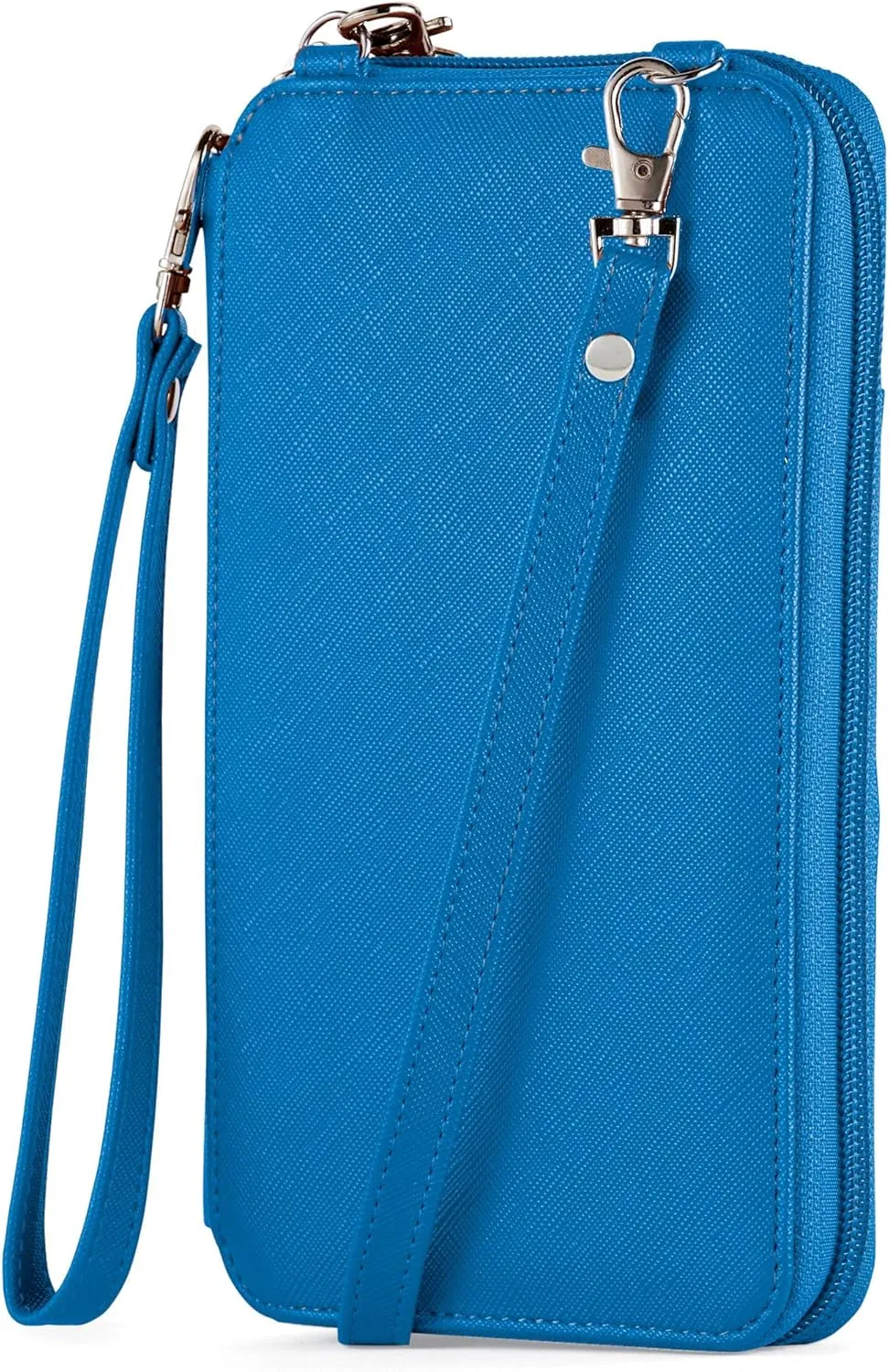 Collections Etc RFID Crossbody Cell Phone Wallet with Adjustable Strap