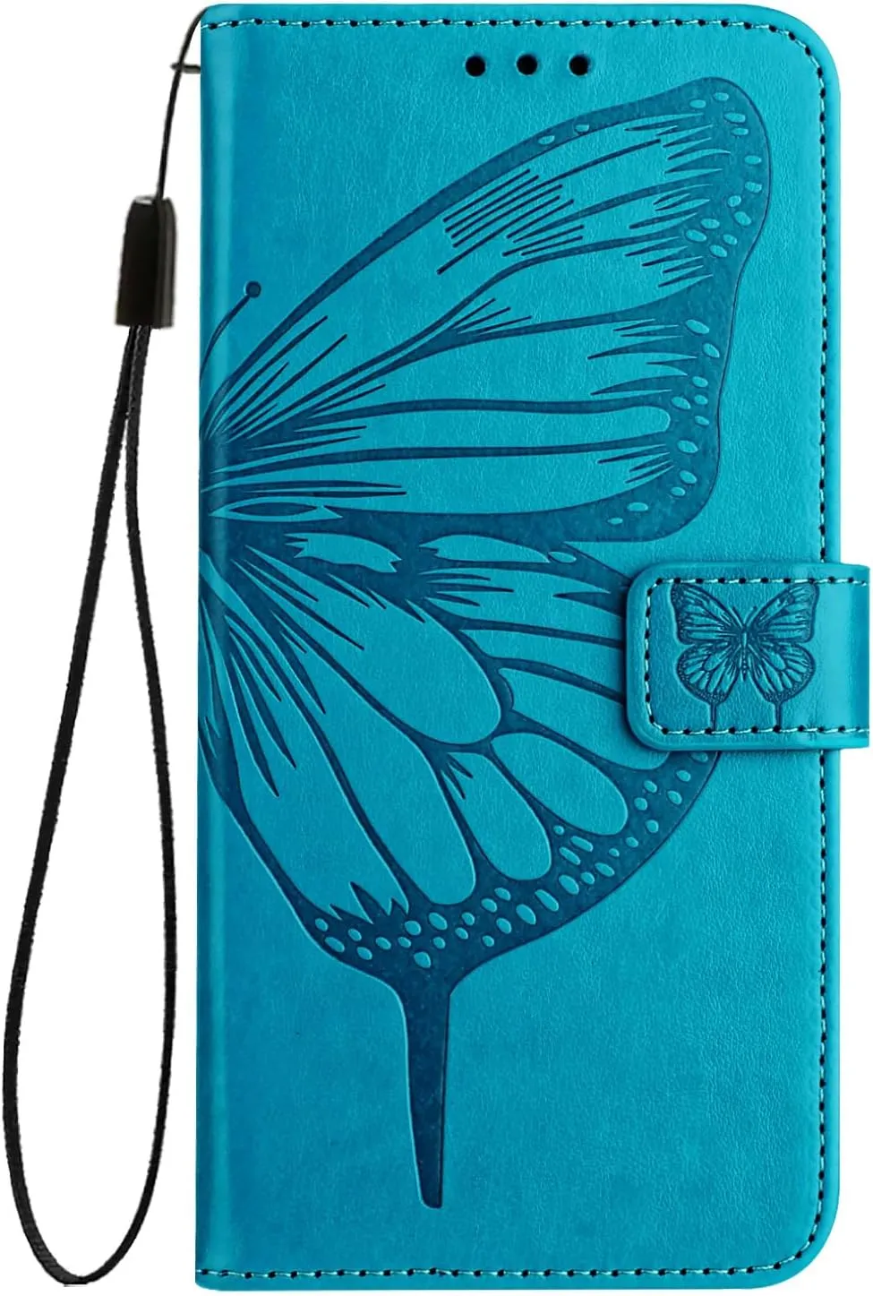 Compatible with Cricket Icon 6 Case AT&T Verge Case Cricket Icon 6 Wallet Case AT&T Verge SL219A Case [Butterfly Magnetic Leather Wallet Flip Case with Credit Card Holder Kickstand] -Blue