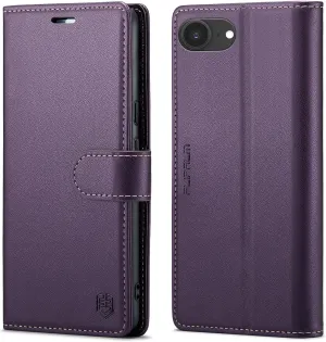 Compatible with iPhone 16e Wallet Case with RFID Blocking Credit Card Holder, PU Leather Folio Flip Kickstand Protective Shockproof Cover Women Men for Apple 16e Phone Case (Purple)