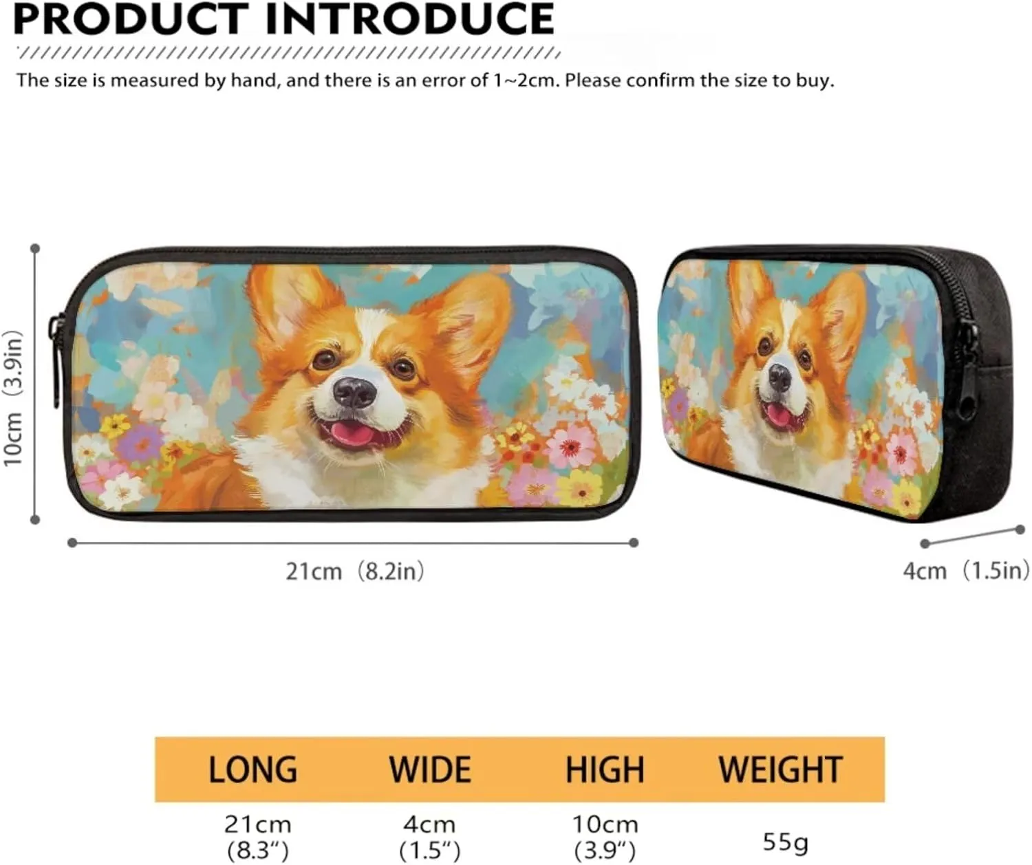 Corgi Preschool Backpack for Girls 15 Inch School Bag Set with Lunch Box Pencil Case 7-8 Kids Cute Large Book Bags Elementary 1st Grade Daypack Back Packs Mochila Para NiñOs