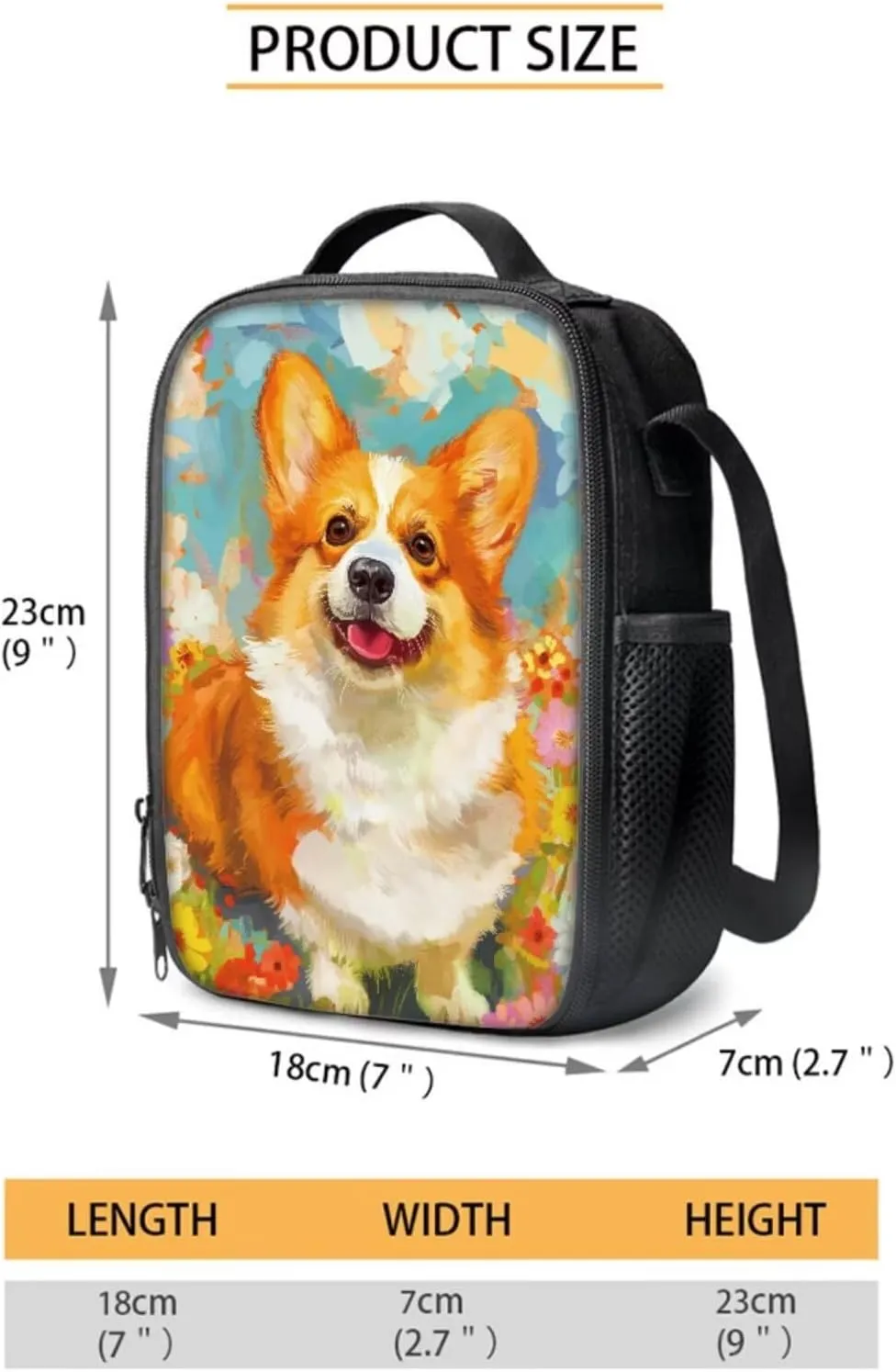 Corgi Preschool Backpack for Girls 15 Inch School Bag Set with Lunch Box Pencil Case 7-8 Kids Cute Large Book Bags Elementary 1st Grade Daypack Back Packs Mochila Para NiñOs