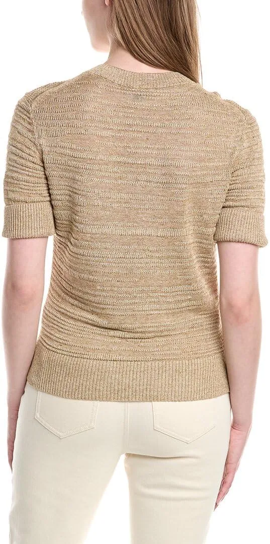 Cropped Linen-Blend Sweater