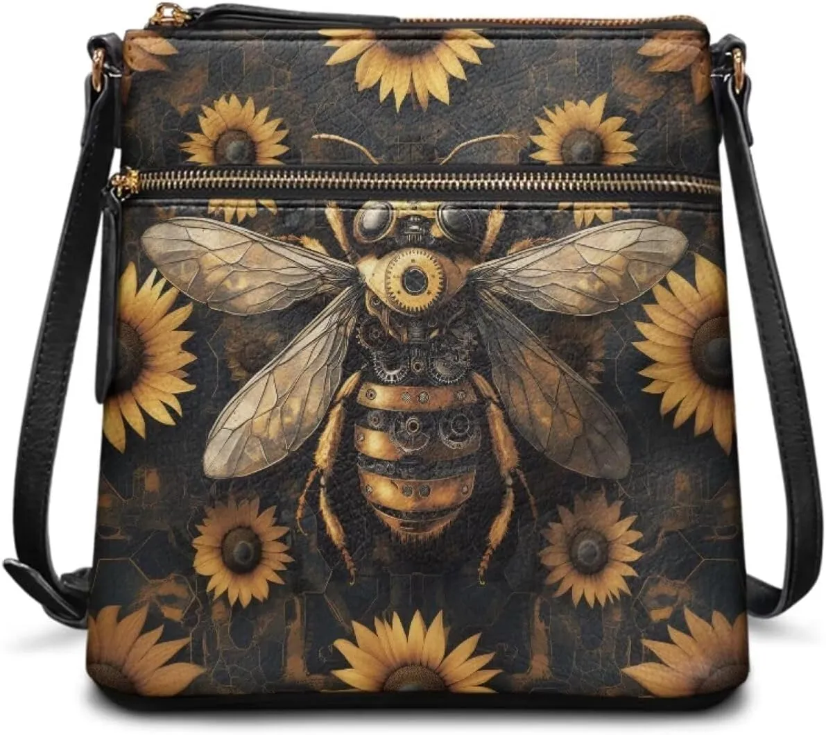 Crossbody Bag Purse Leather Women's Shoulder Handbags Multi Pocket Crossbody Purse with Adjustable Strap