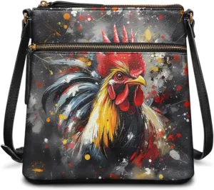 Crossbody Bag Purse Leather Women's Shoulder Handbags Multi Pocket Crossbody Purse with Adjustable Strap