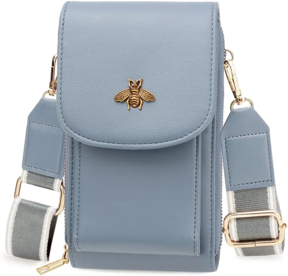 CrossBody Bags with Touchscreen Cell Phone Purse Window Zipper Pocket,RFID Blocking Card Holder iPhone bag for Women