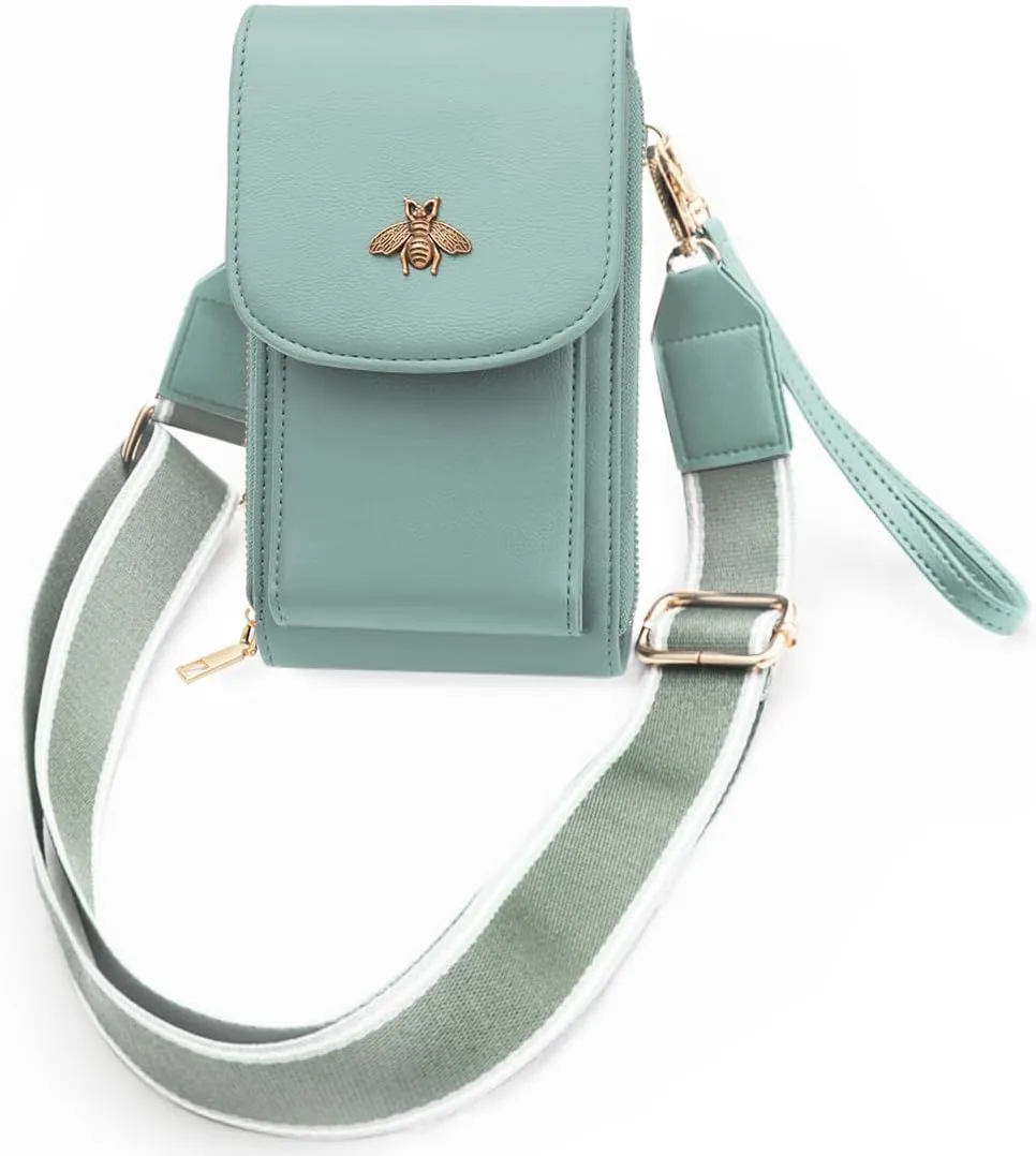 CrossBody Bags with Touchscreen Cell Phone Purse Window Zipper Pocket,RFID Blocking Card Holder iPhone bag for Women