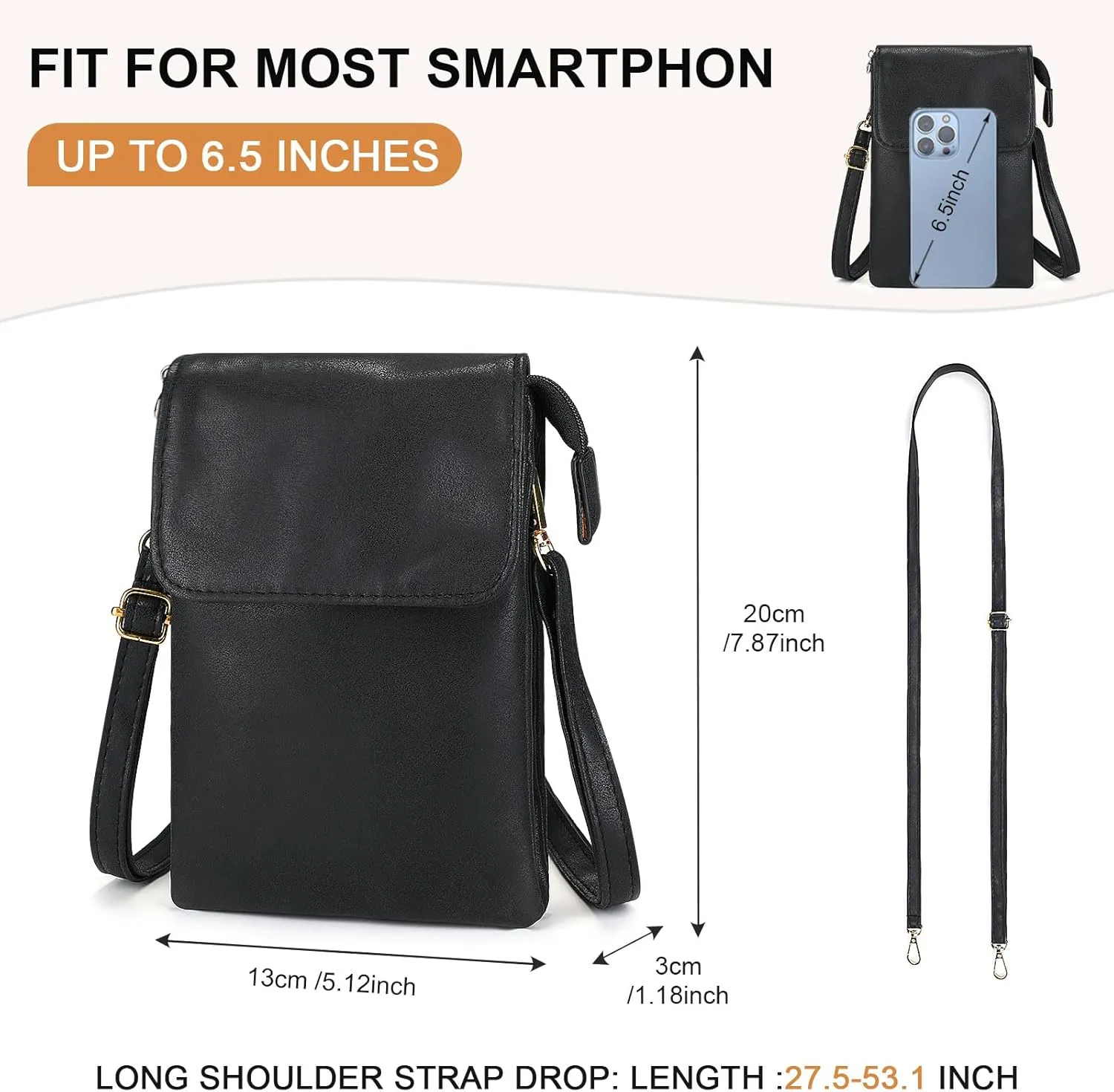 Crossbody Cell Phone Purse for Women Small Phone Case Ladies Mini Handbag Wallet with Adjustable Strap