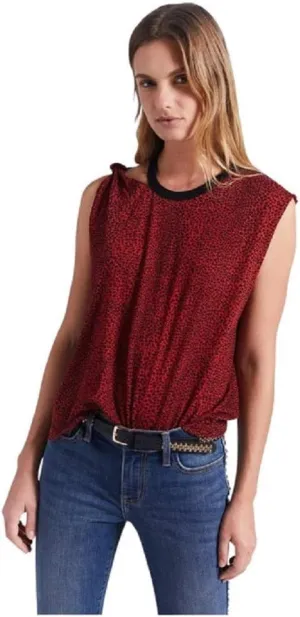 Current/Elliott Women's The Sonic Tank, Red Leopard, 1