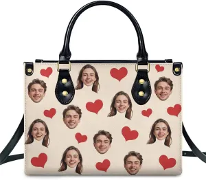 Custom Handbag for Women - Leather Tote Bag with Name, Photo for Mom, Teacher - Fashion Gifts for Birthday, Wedding