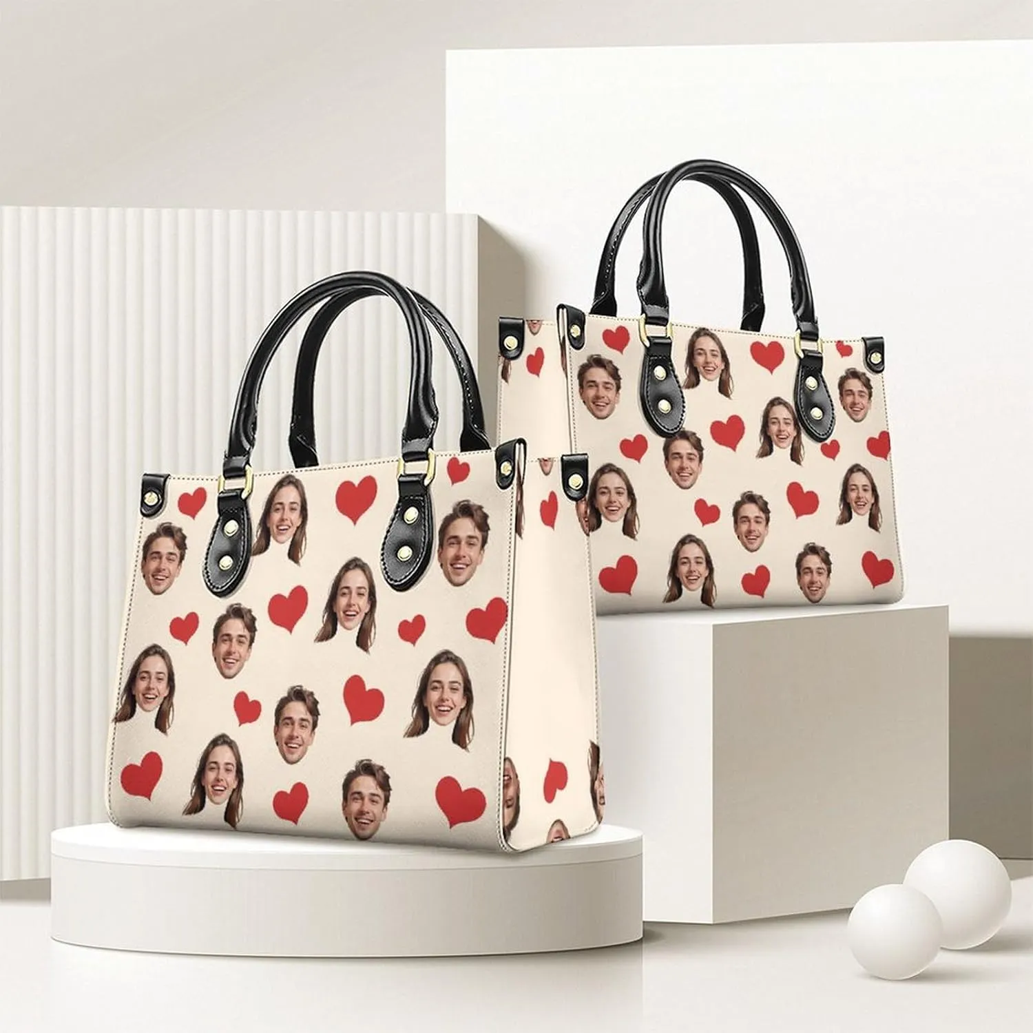 Custom Handbag for Women - Leather Tote Bag with Name, Photo for Mom, Teacher - Fashion Gifts for Birthday, Wedding