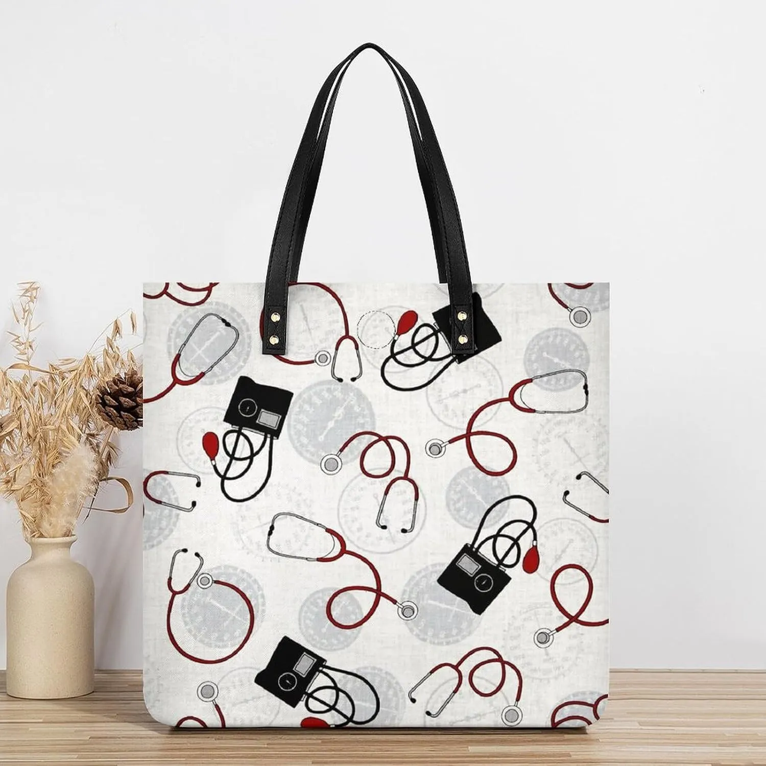 Cute AutismAwareness Large Capacity Leather Handbag