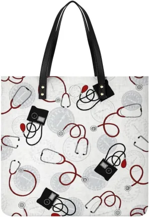 Cute AutismAwareness Large Capacity Leather Handbag