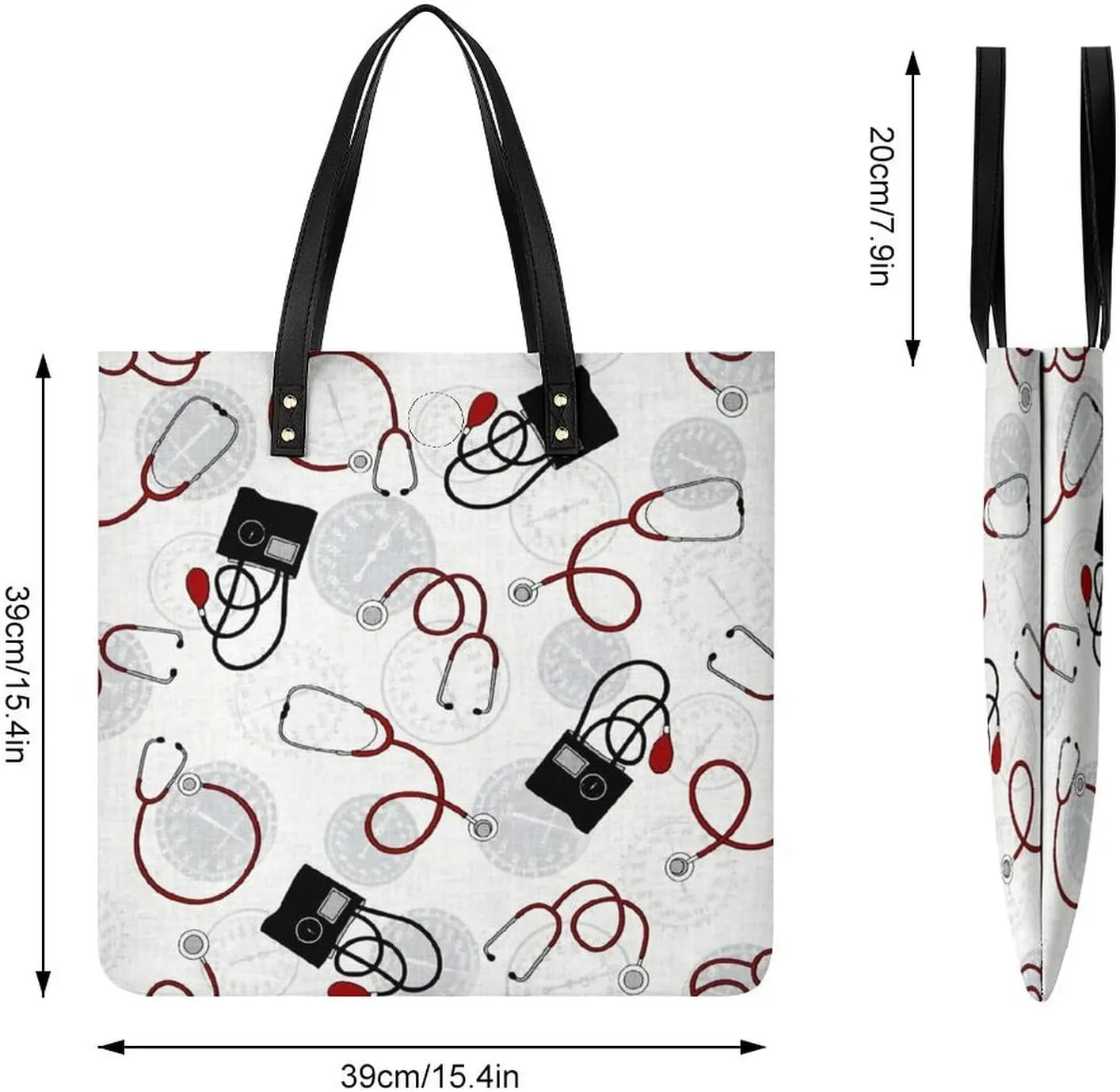 Cute AutismAwareness Large Capacity Leather Handbag