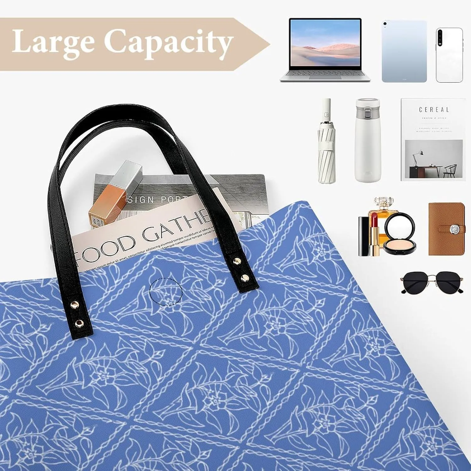 Cute AutismAwareness Large Capacity Leather Handbag