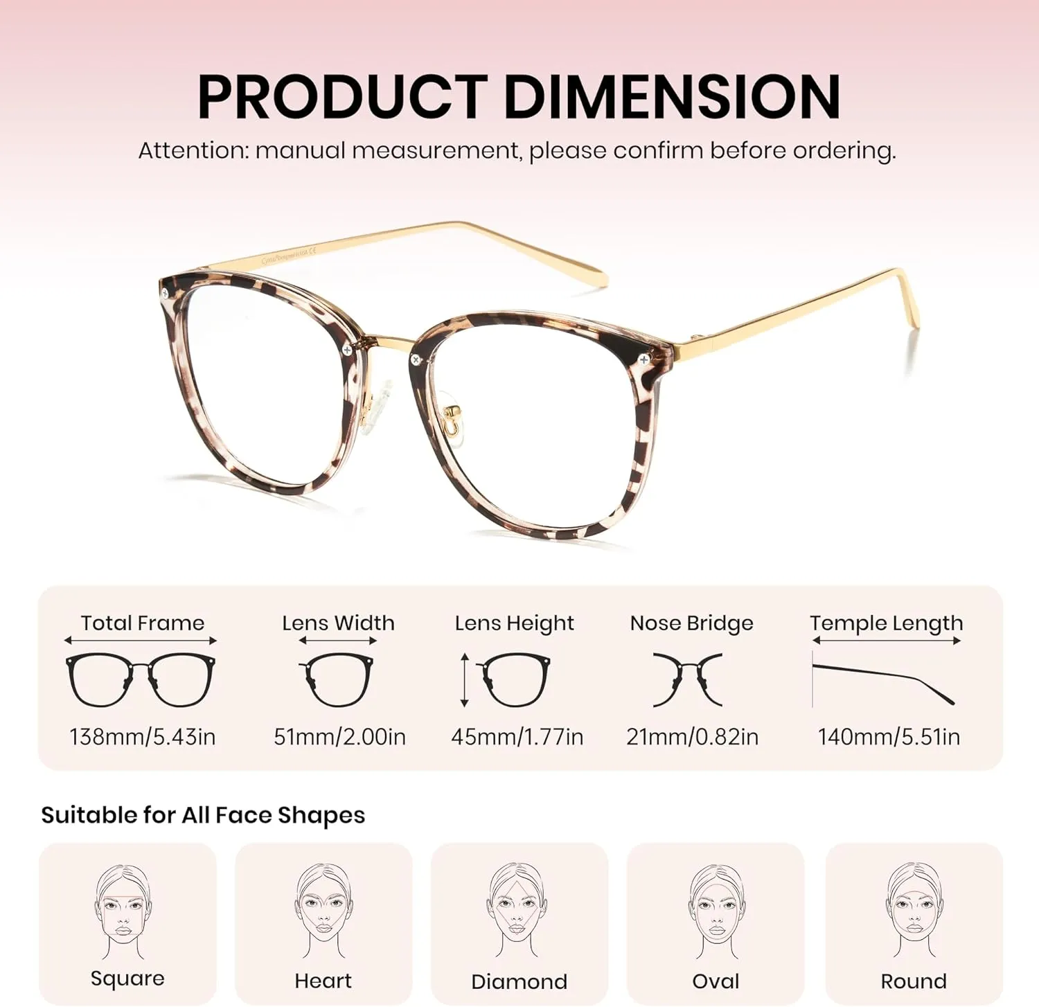 Cyxus Blue Light Glasses for Woman, Fashion Computer Glasses on Office Reduce Eye Strain Anti Migraine for Working Reading