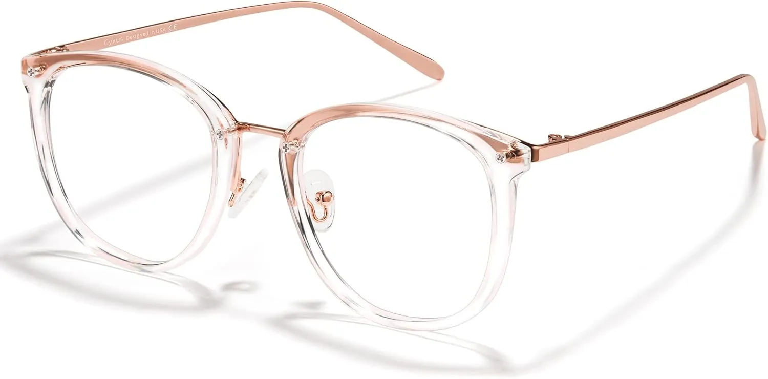 Cyxus Blue Light Glasses for Woman, Fashion Computer Glasses on Office Reduce Eye Strain Anti Migraine for Working Reading