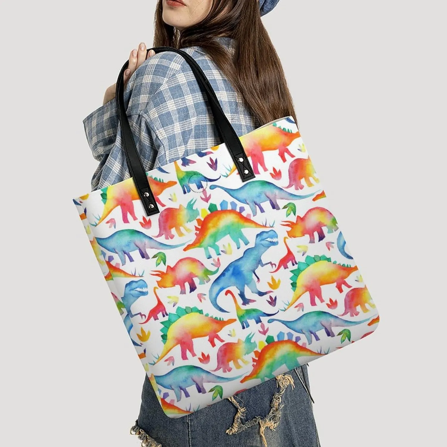 Dachshunds Clothes Dog Leather Handbag with Large Space, Fashionable Handbag