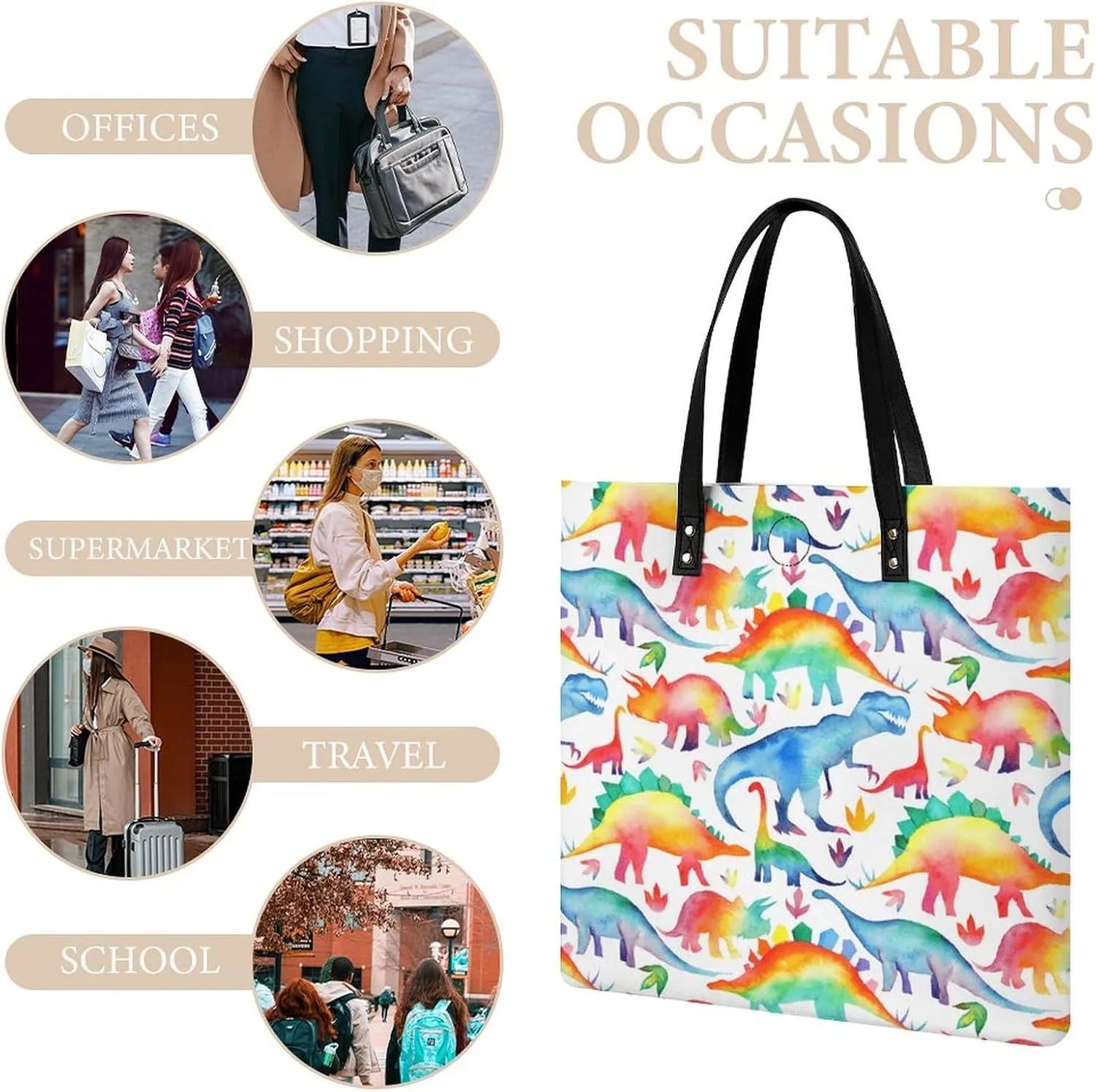 Dachshunds Clothes Dog Leather Handbag with Large Space, Fashionable Handbag