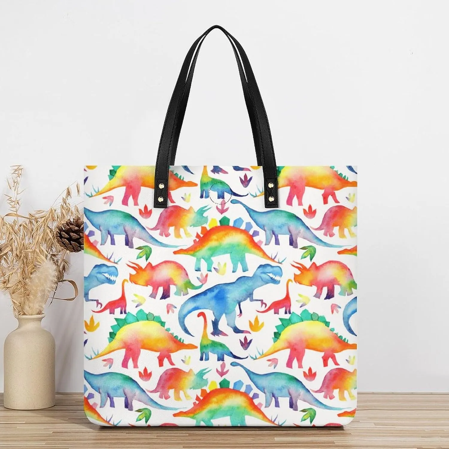 Dachshunds Clothes Dog Leather Handbag with Large Space, Fashionable Handbag