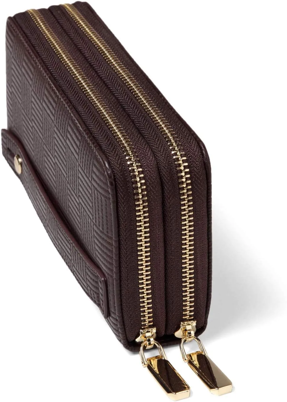 Daisy Rose Dual Zipper Phone Clutch and Wallet for Women - RFID Blocking, PU Vegan Leather Multi-Card Organizer