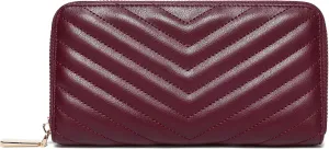 Daisy Rose Women’s Zip-Around Wallet & Phone Clutch with RFID Blocking, PU Vegan Leather (Burgundy)