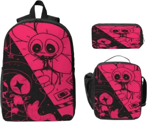 Dandys World Backpack Cartoon Print Cute Daily Multi-Purpose Backpack, 3set