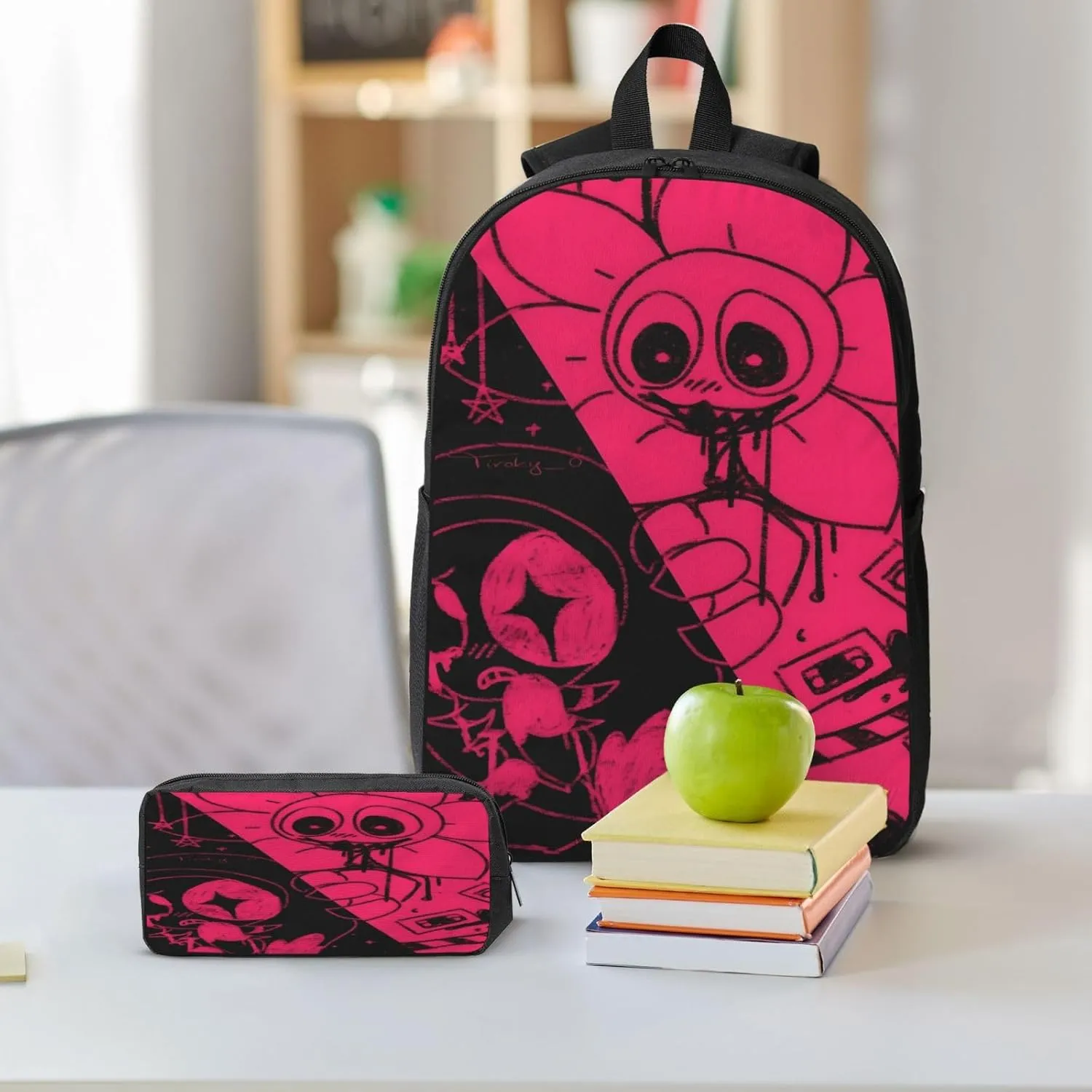 Dandys World Backpack Cartoon Print Cute Daily Multi-Purpose Backpack, 3set