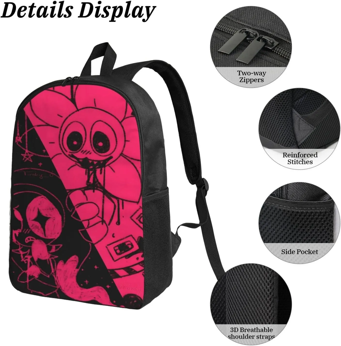 Dandys World Backpack Cartoon Print Cute Daily Multi-Purpose Backpack, 3set