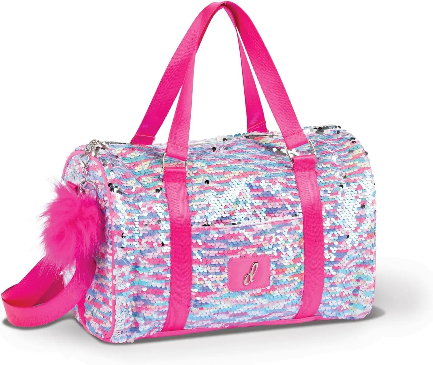 Danznmotion Glamour Glitz Sequin Dance Duffle, Bright Pink, B24507