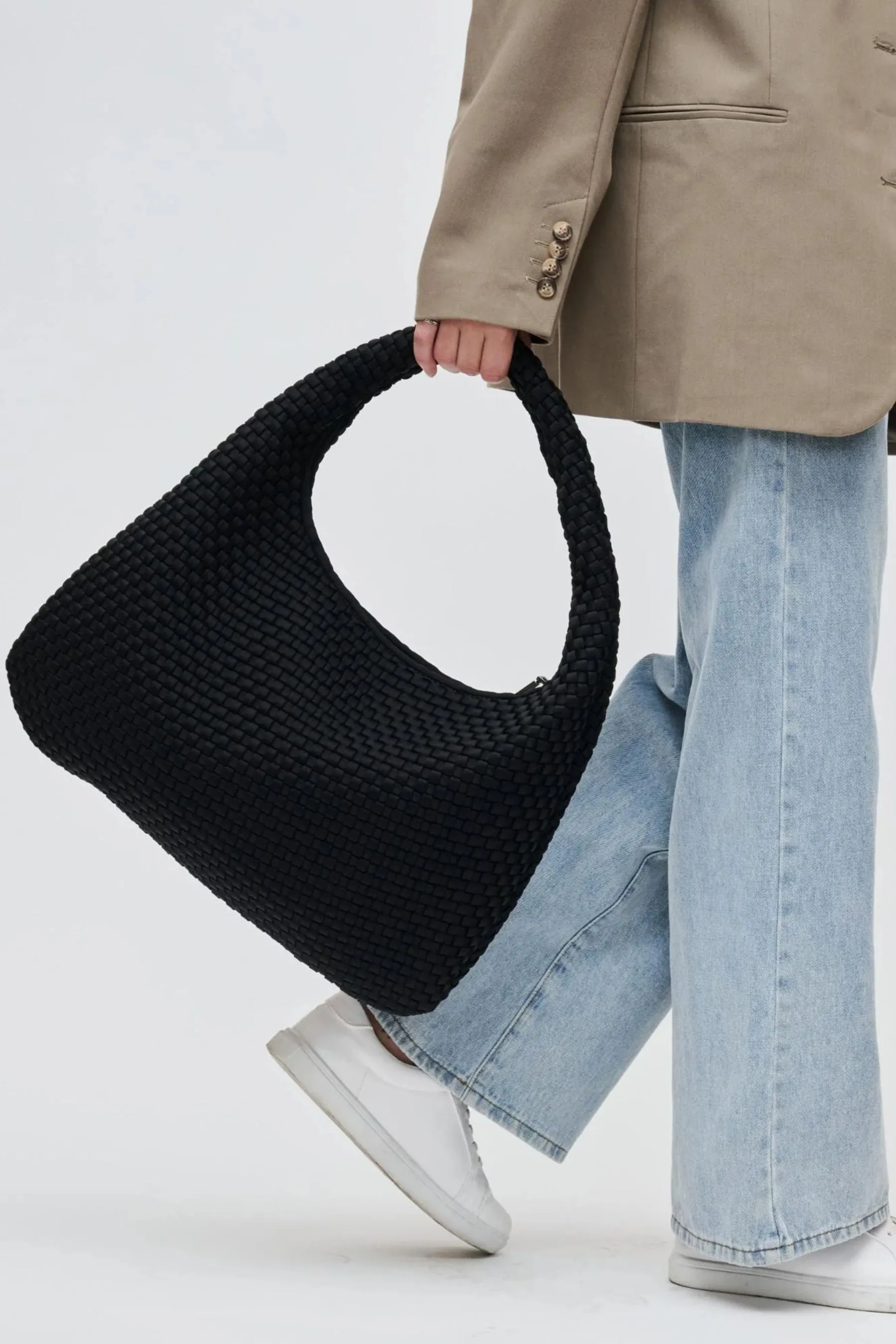 Dare To Dream Large Woven Bag | Black