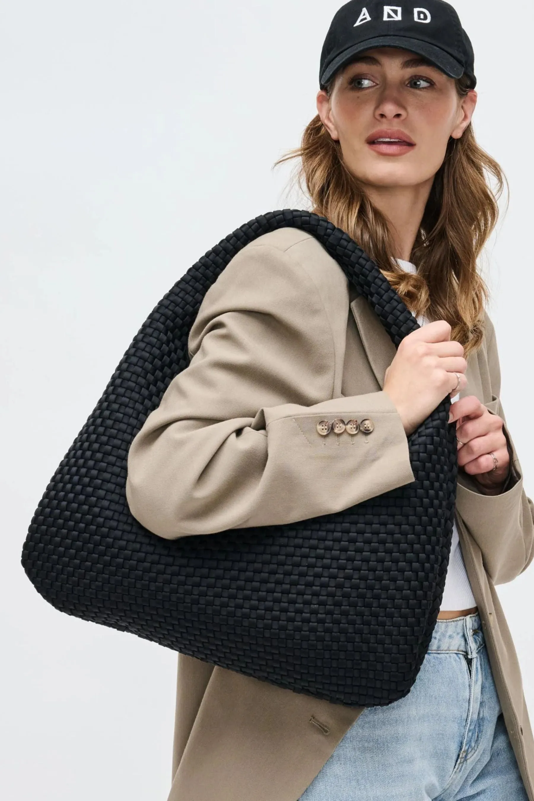 Dare To Dream Large Woven Bag | Black